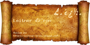 Leitner Áron névjegykártya